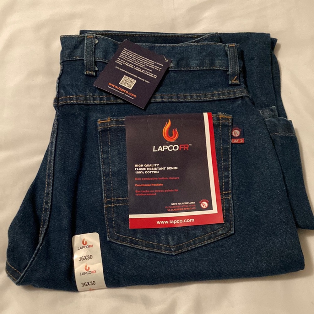 NWT LAPCO FR Cat 2 jeans. 36x30